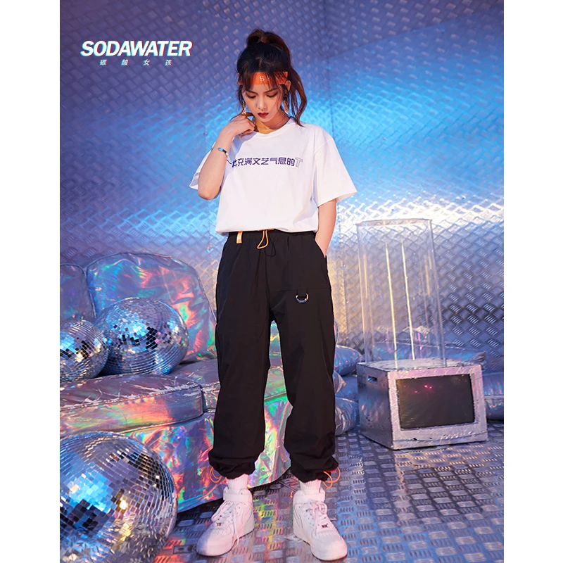 Женские брюки шаровары SODAWATER повседневные карго с завязками на лодыжке 81192 W лето