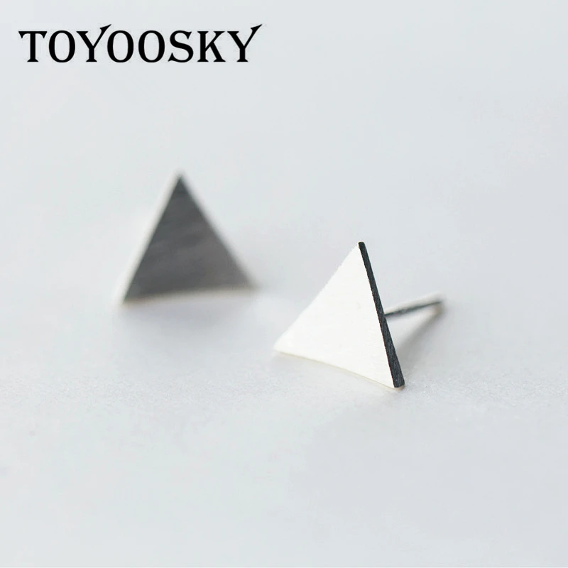 Женские Треугольные Серьги-гвоздики TOYOOSKY простые геометрические серьги из