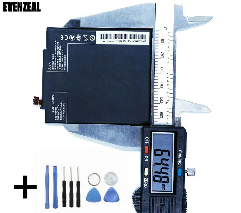 EVENZEAL 1 шт. батарея для замены смартфона + инструменты Xiaomi mi3 3 m3 m mi BM31 BM 31|battery for xiaomi