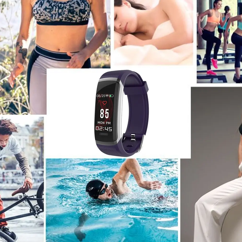 GT101 Smart Band цветной экран динамическое кровяное давление в реальном времени