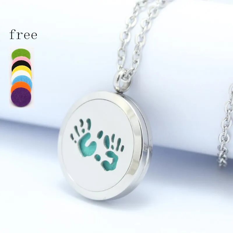 

30mm Perfume Locket pendant Stainless Steel Aromatherapy Essential Oil Diffuser Locket Pendant for women