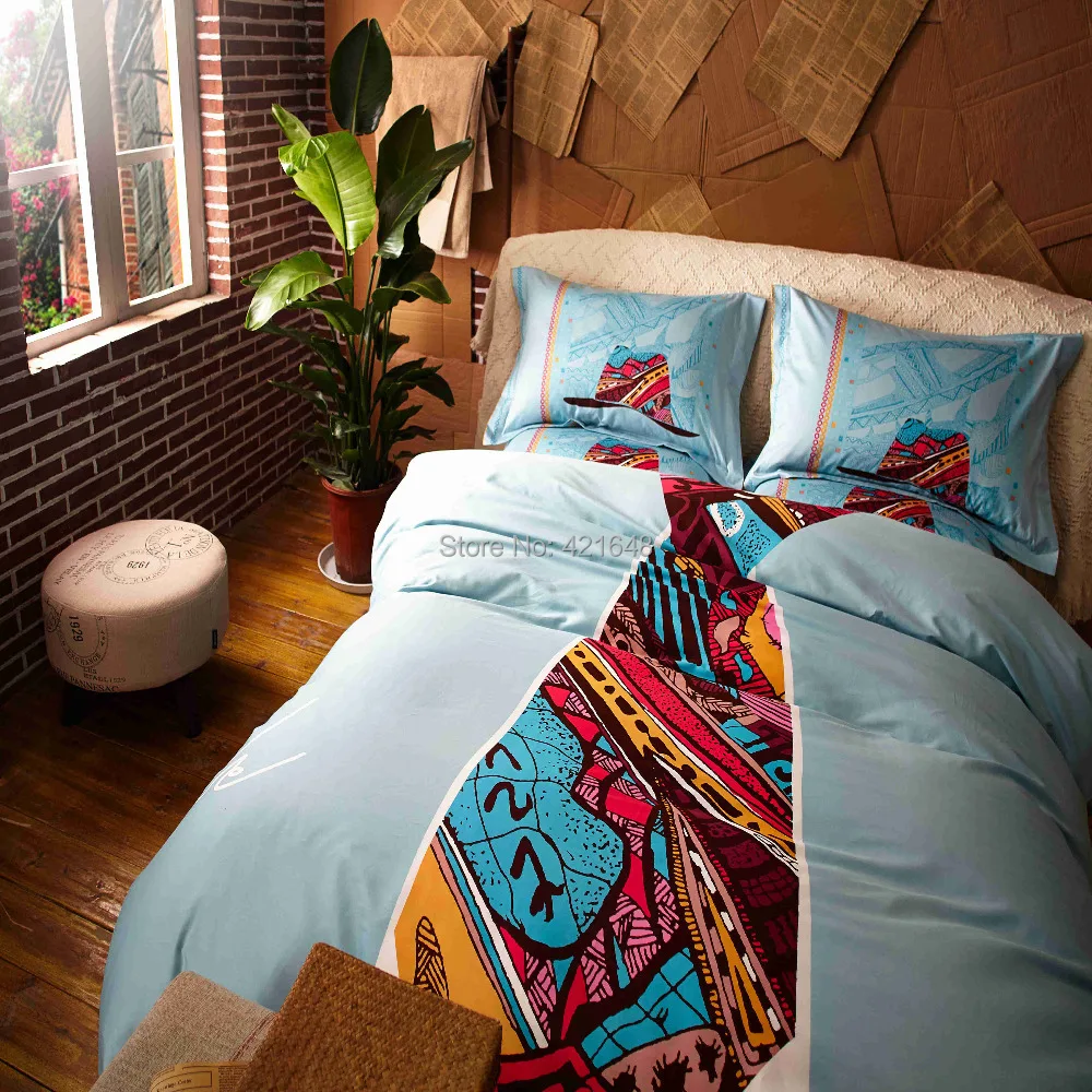 Бесплатная доставка! набор постельного белья с котом/оленем/лошадью единорогом 4