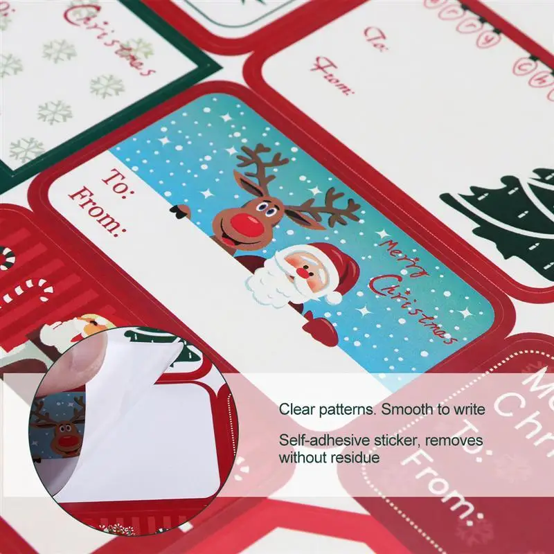 144 Christmas Stickers Self Adhesive Gift Tag Stickers 24 Assorted Santa Snowmen Christmas Presents Labels Xmas Navidad Gift