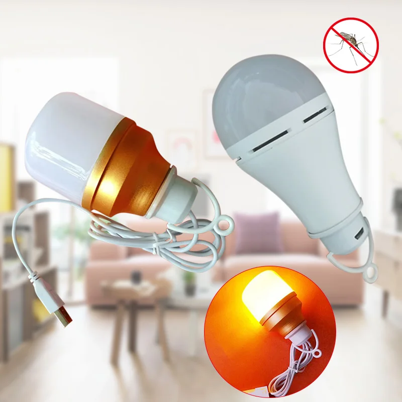 Портативный светодиодный комаров убийца лампа 5V USB Инфракрасный ночник Рыбалка