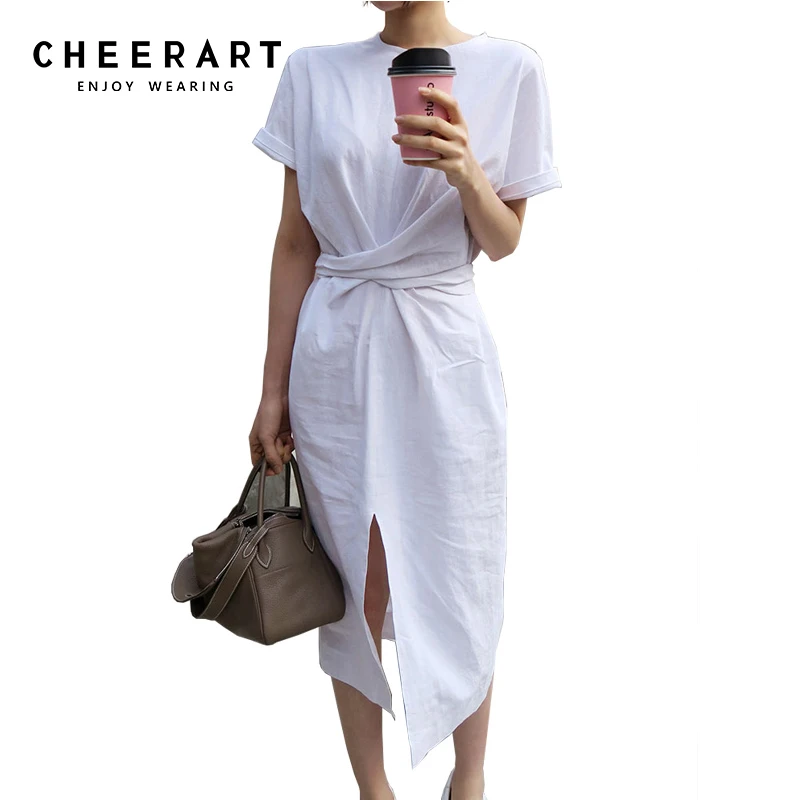 Женское платье с запахом Cheerart свободное Повседневное - Фото №1