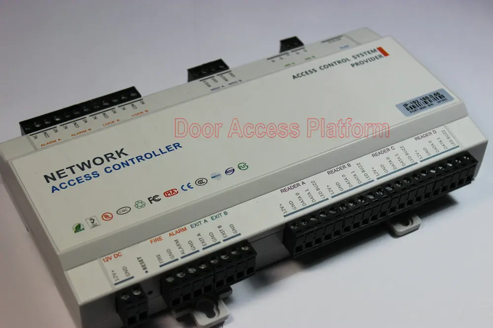 2 стеклянных дверных бескаркасных замка без рамки с дверными контроллерами веб IP