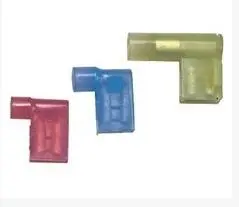 

YYT fully insulated flag, flag-type 6.3 plug spring, nylon, Right Angle Terminals red yellow blue
