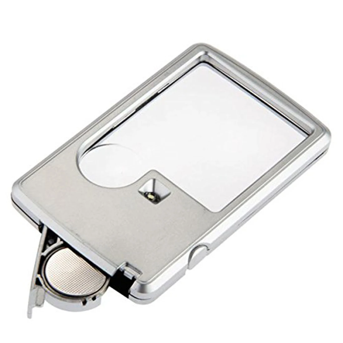 Квадратный микроскоп 3X 6X увеличительное стекло для кредитных карт светодиодный