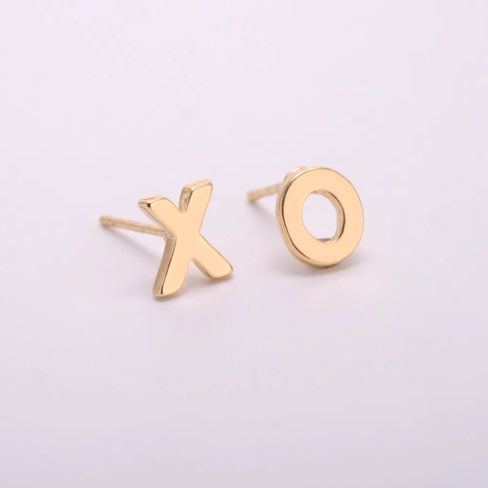 Новинка 2017 модные крошечные серьги с буквенным принтом для женщин изящные