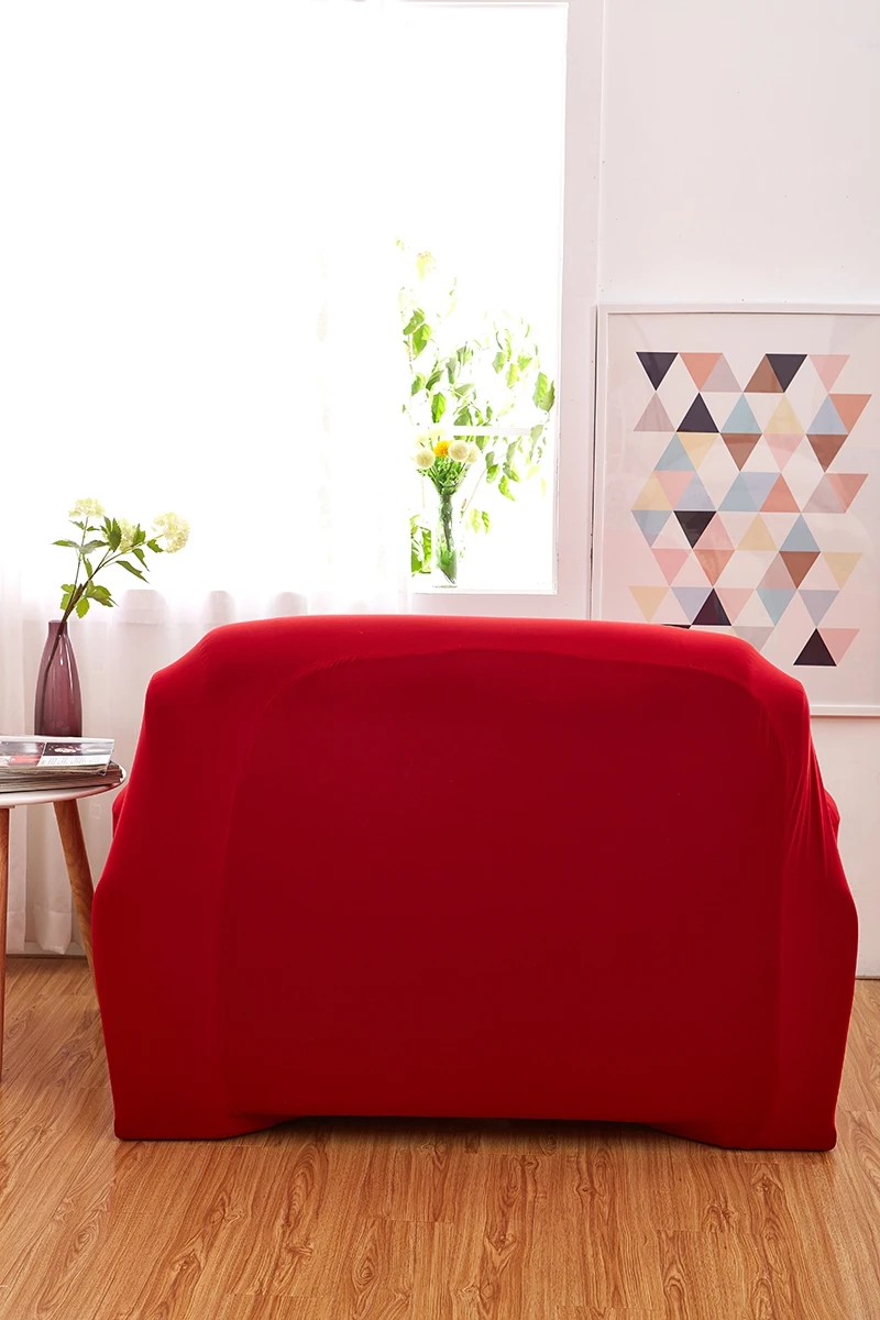 Blue/Pink/red/black/purple Color Solid Sofa Cover Spandex Modern Elastic Polyester Couch Slipcover Chair Furniture Protector