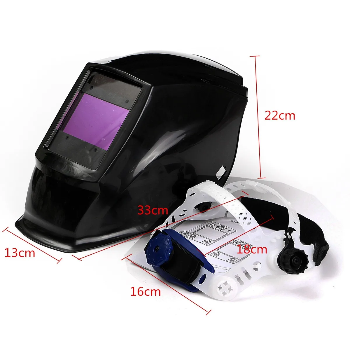 

Solar Auto Darkening Adjustable Shade DIN 9-13/Rest DIN 4 Mig Welding Helmet Large View Area Arc Tig Mig Welders Mask