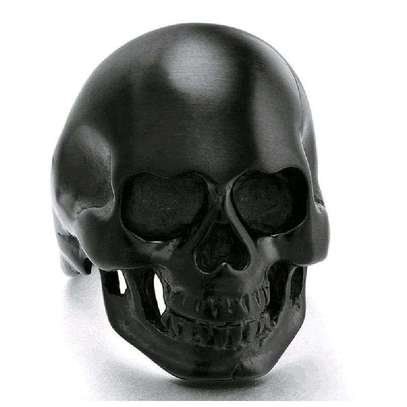 Мужское Винтажное кольцо с черепом черное/золотое/серебряное из нержавеющей