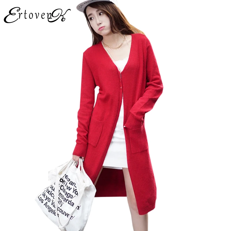 Тонкие осенние женские куртки свитер кардиган Пальто для будущих мам 2017 вязаный