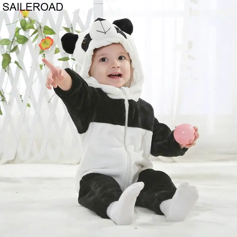 YH680 Panda SAILEROAD мультфильм ленивец пижама с молнией для ребенка зимнее новорожденное спальное платье детская одежда одеяло для малыша - Цвет: YH680 Panda