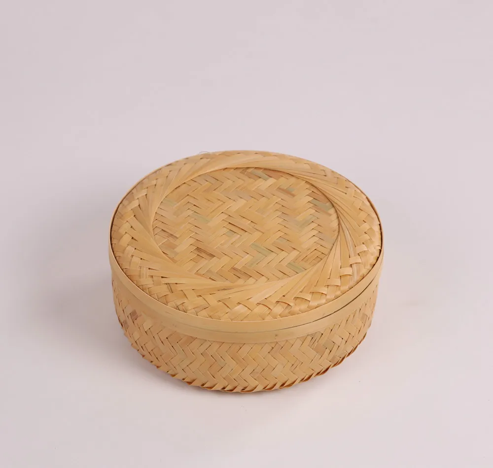 Бамбуковая плетеная коробка для хранения ручная работа чайная кофе подарочные