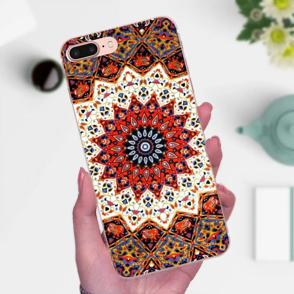 Чехол для Galaxy J1 J2 J3 J330 J4 J5 J6 J7 J730 J8 2015 2016 2017 2018 mini Pro Mandala Sun Flower Datura Ретро Флора