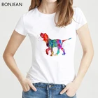 Красивая итальянская Акварельная футболка Spinone, летняя женская футболка, женские дизайнерские топы с забавными собаками для влюбленных, женская футболка tumblr