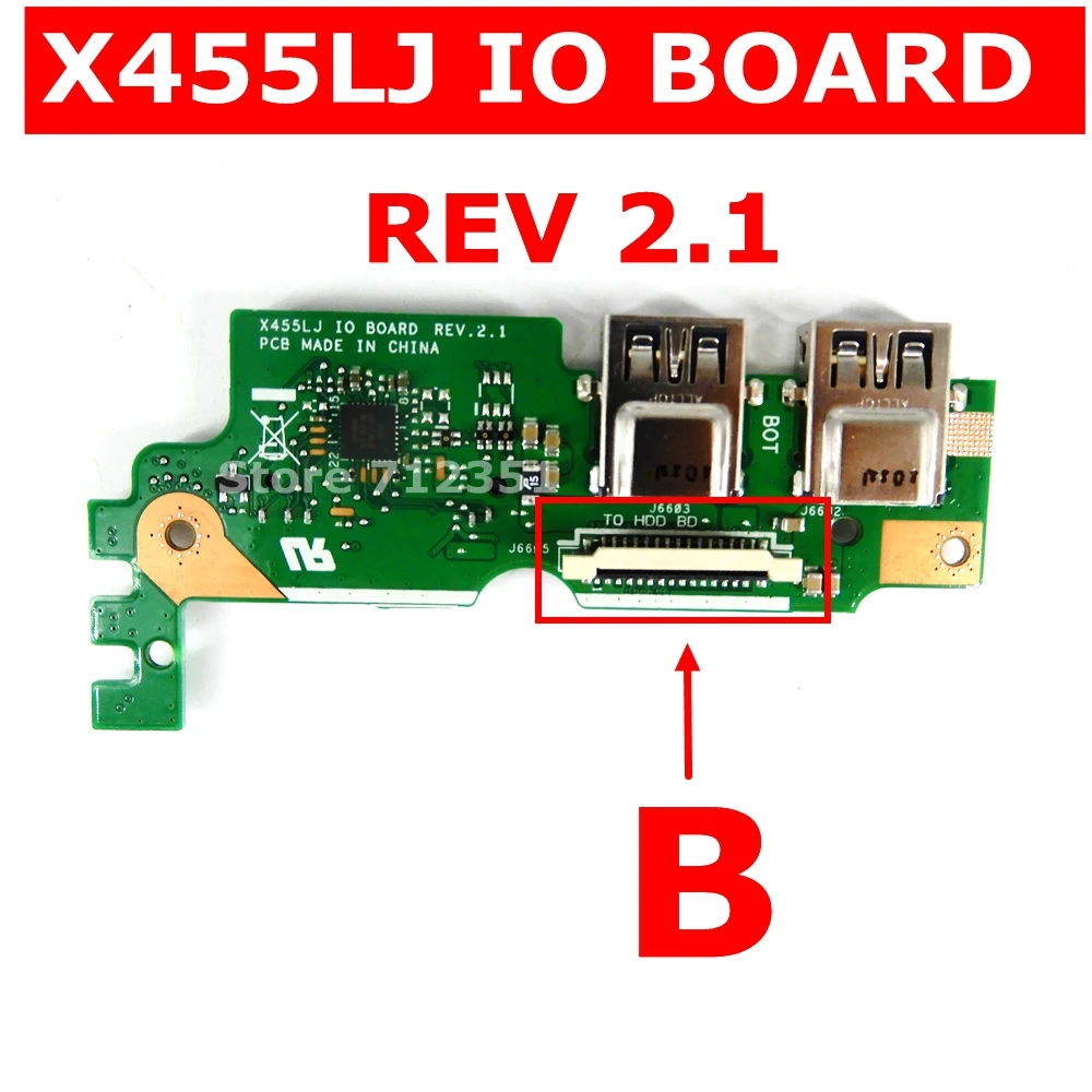 X455LJ IO Плата для жесткого диска REV 2 1/3 1 ASUS X455 X455L X455LD X455LF X455WE материнская плата USB SD
