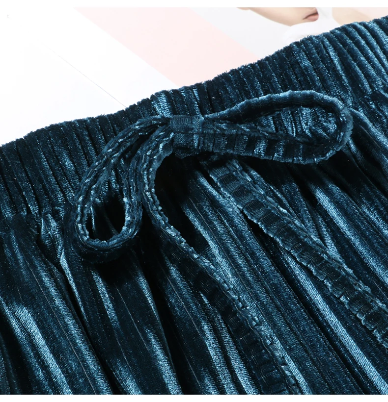 

Fashion casual pants women high waist summer New Pleated wide-leg pants loose casual pants chiffon ice silk pants women