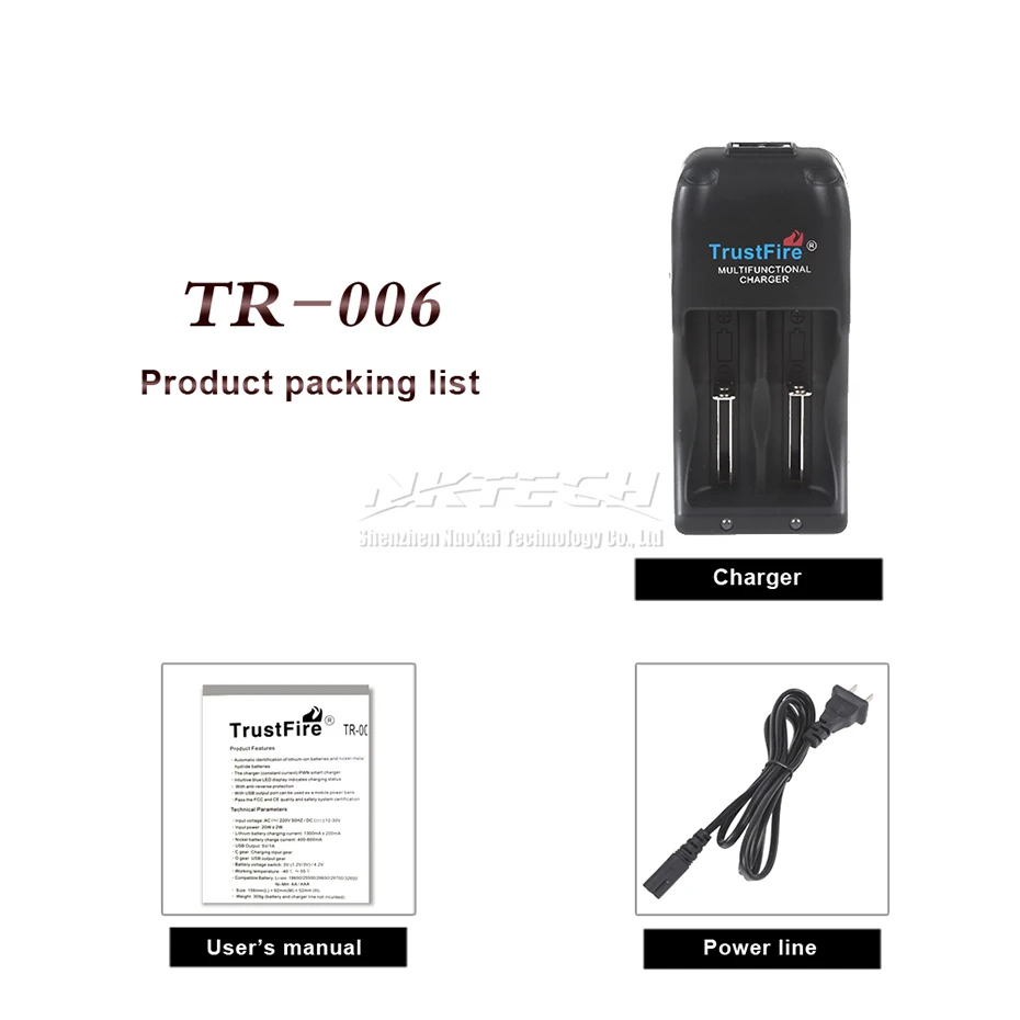 TR-006 TrustFire интеллигентая(ый) быстро Батарея Зарядное устройство двойной слот для 18650 26650 32650 25500 14500 10440 18350 18500 литий-ионные аккумуляторы