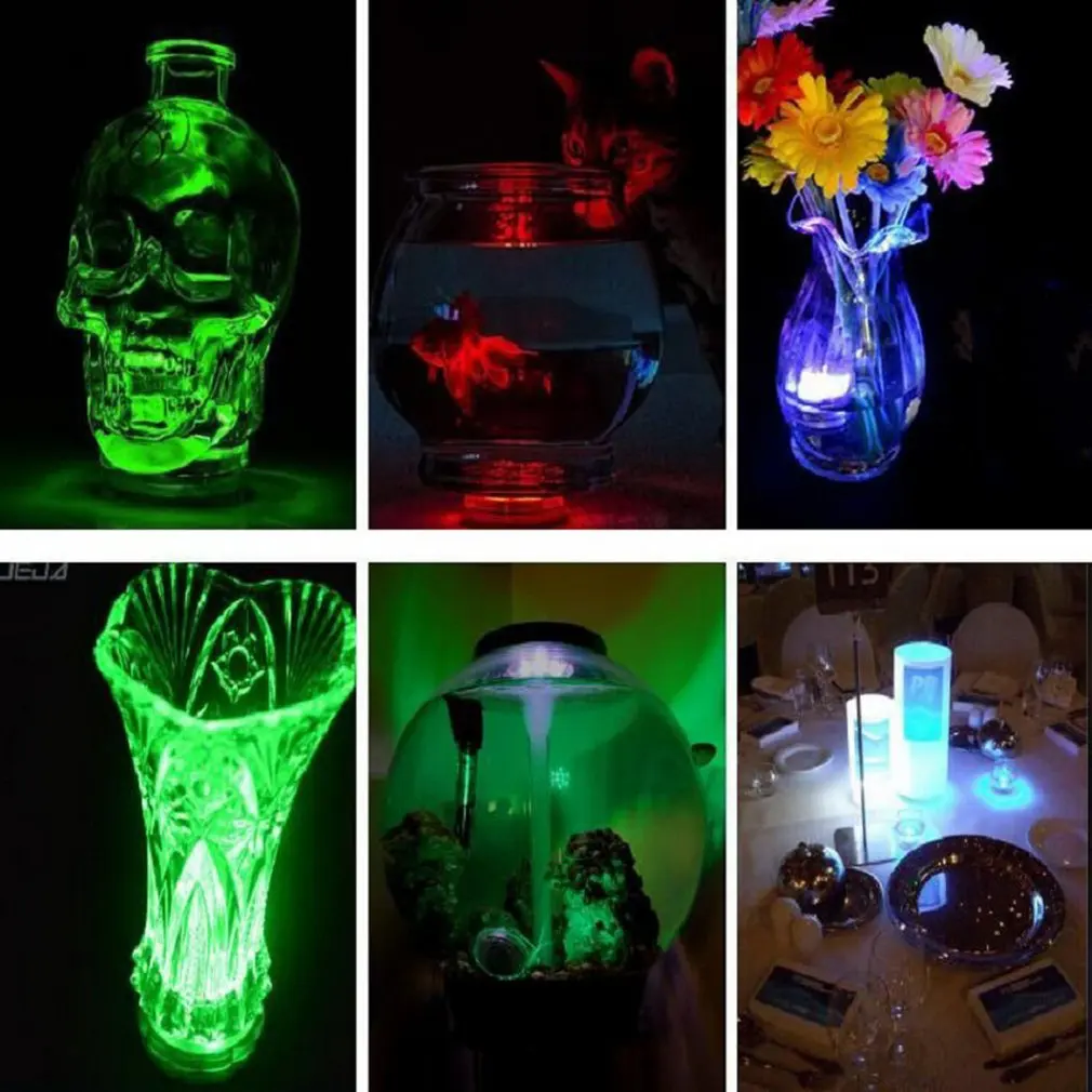 4 Вт RGB 10 светодиодов светильник на батарейках водонепроницаемый Подводный