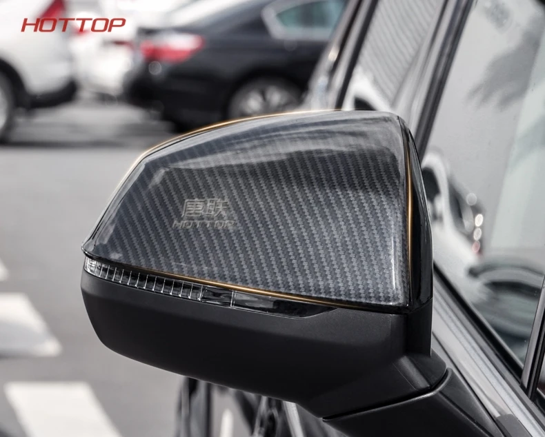 Углеродистая черная крышка зеркала заднего вида для Audi Q7 зеркало сливери 2 шт Автомобиль Стайлинг
