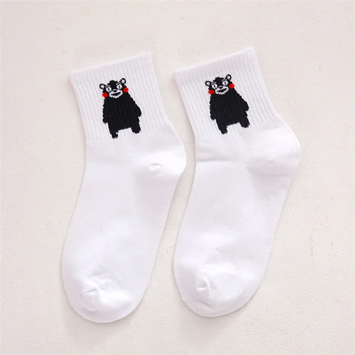 C Новые женские носки на каждый день Harajuku Корея японский хлопок котенок носки с пламенем мужчины китайский кактусовый пистолет Акула чужеродных Студентов Носки - Цвет: C