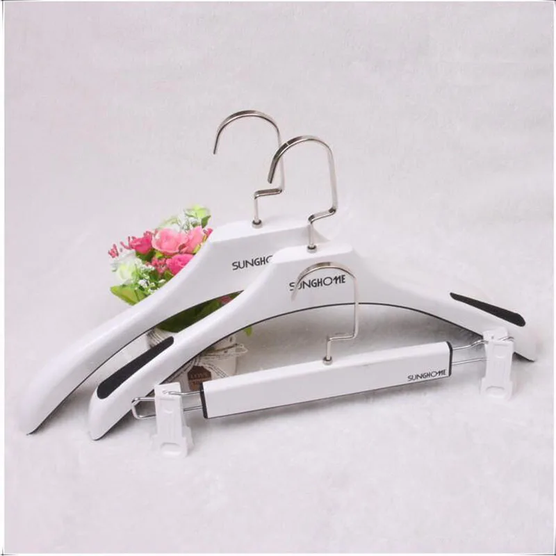 Роскошная широкая пластиковая вешалка для костюма леди одежды/брюк с квадратным