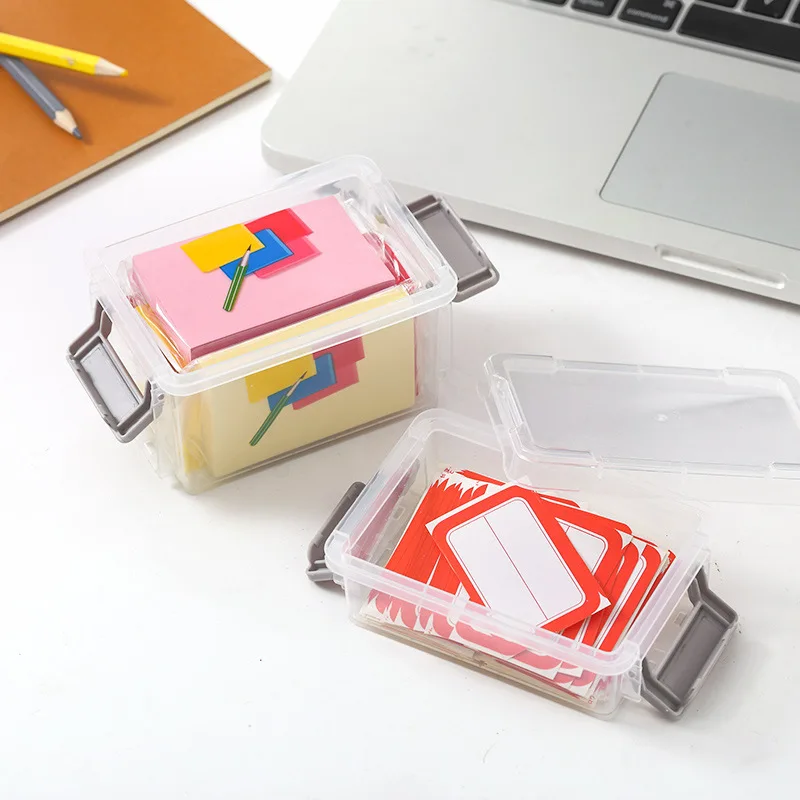 Magic Buckle Storage Box Stationery Finishing Home Transparent Multi-layer Overlay with Cover Jewelry Office Debris | Дом и сад