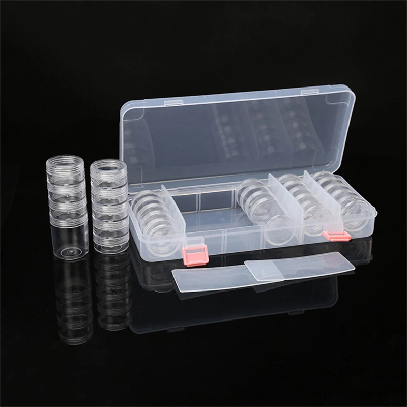 30 pcs bottle Plastic Empty Storage Box for Nail Art Manicure Tools Jewelry Beads Display Case Organizer Holder | Дом и сад