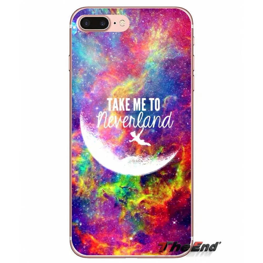 Возьмите меня в neverland цитаты из Питера Пэна чехол для iPhone X 4 4S 5 5S 5C SE 6 6S 7 8 Plus Samsung