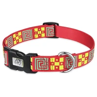 pet dog collars chinese style pattern dog collar adjustable buckle nylon collars for large medium and small dogs soft supplies