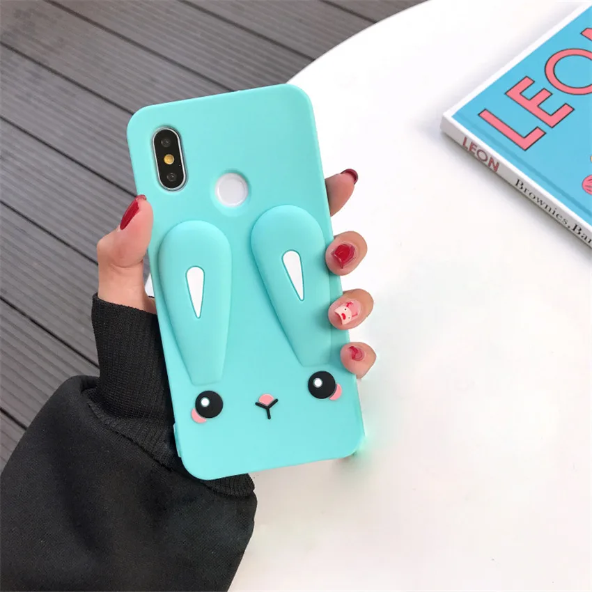 Милый мультяшный чехол для телефона Xiaomi Redmi Note 7 s мягкий силиконовый на заднюю