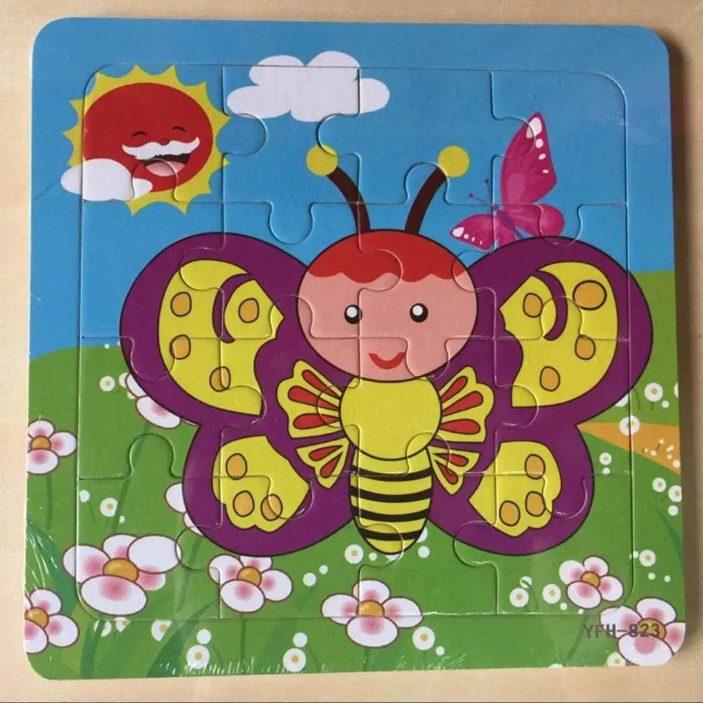Diy деревянная головоломка для детей игрушка когнити на пазле Infantil Пазлы деревянные игрушки для детей Educatief Speelgoed Kleuters игрушки - Цвет: Золотой