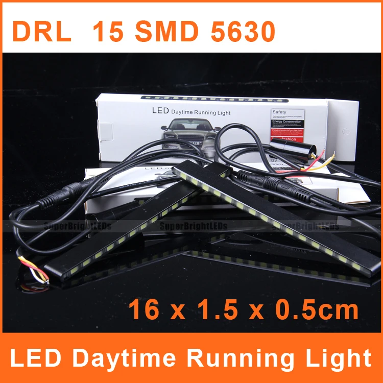 Дневные ходовые огни светодиодный DRL 15 SMD 5630 Универсальный Белый с поворотным