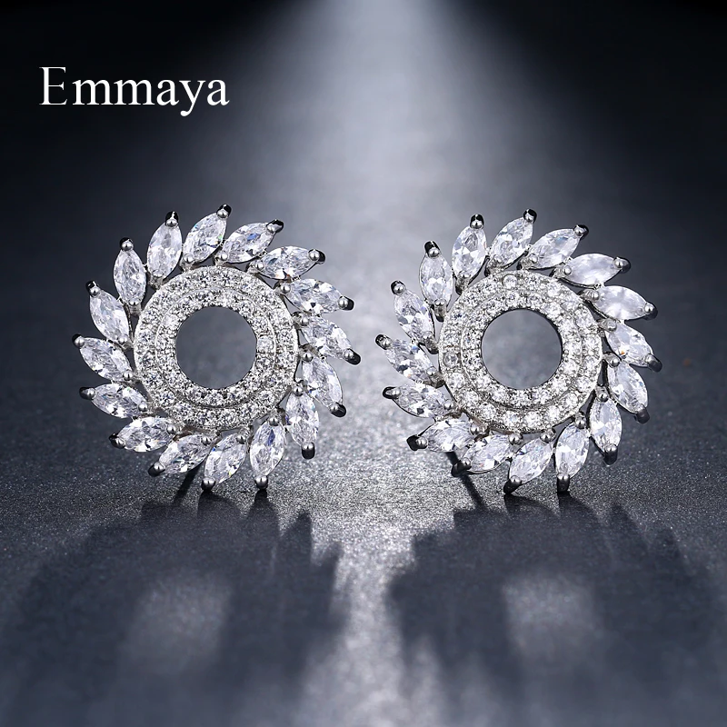 Женские серьги-гвоздики с фианитами Emmaya 6 цветов | Украшения и аксессуары