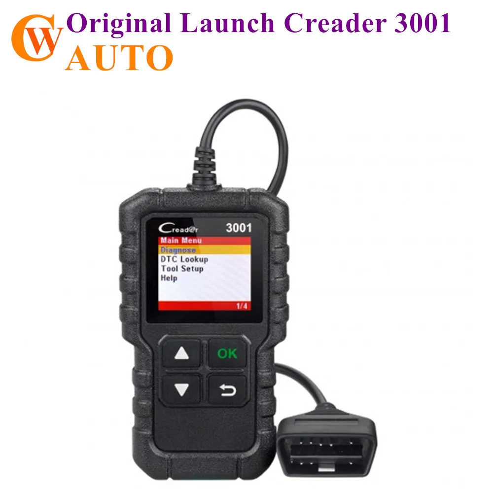 Launch X431 Creader 3001 полный OBD2 OBDII / EOBD сканер кода поддержка многоязычных же как