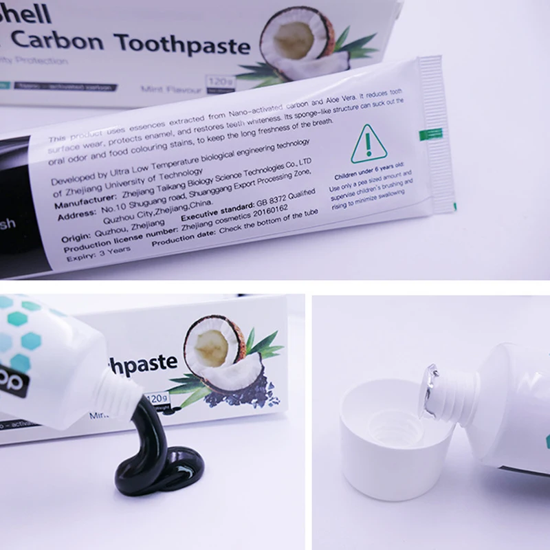 1Piece Bamboo Charcoal Coconut Toothpaste Oral Care Universal Remove Stains Shell Tooth Paste | Красота и здоровье