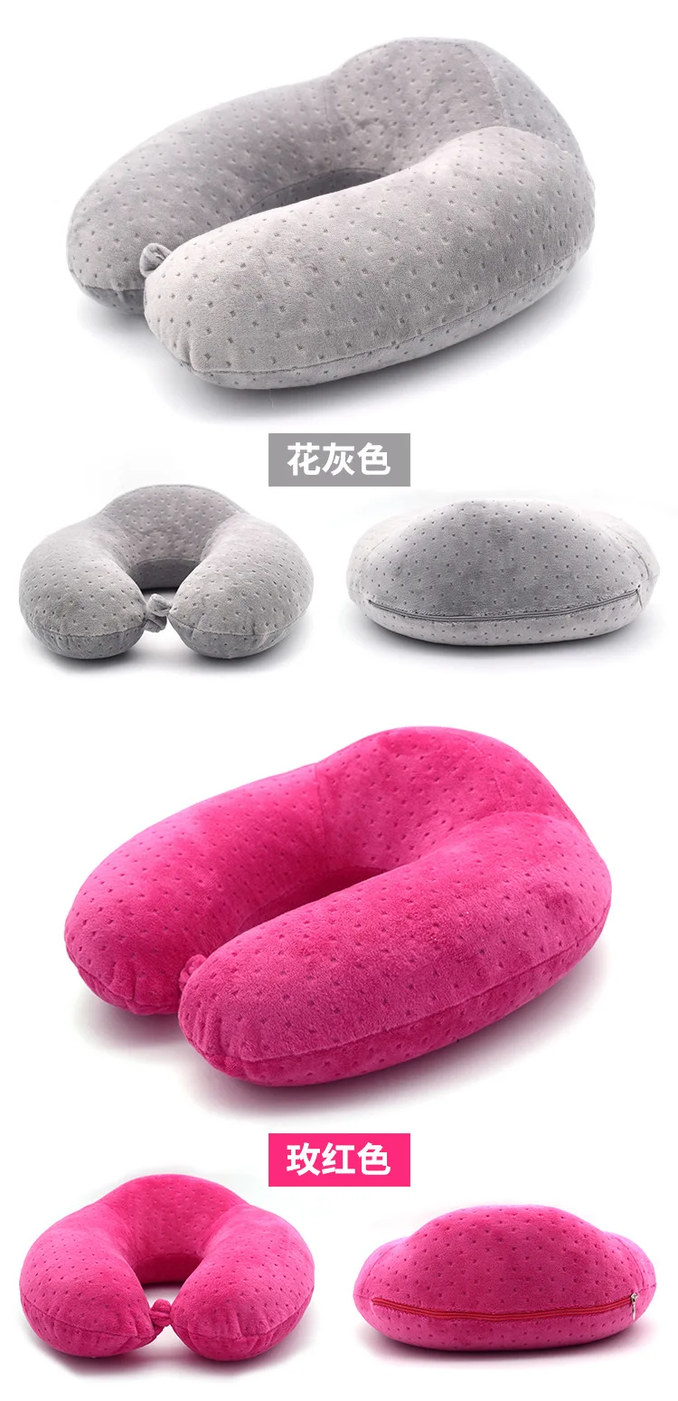 Тайская латексная u-образная подушка для шеи Memory Foam Автомобильная дорожная воздушная подушка домашняя подушка для шеи голова поддержка офисная Подушка дорожная подушка