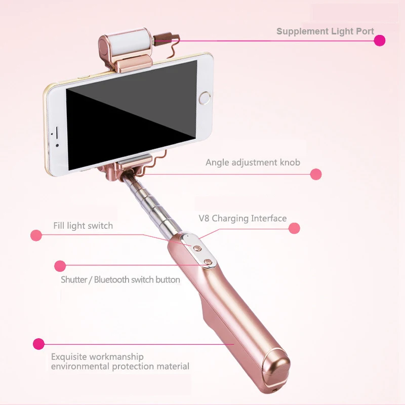 TORTOYO беспроводной Bluetooth телефон селфи палка для iPhone iOS Android складной ручной