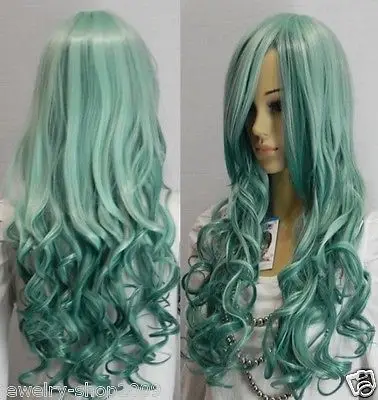 СВОБОДНЫЙ КОРАБЛЬ&gt&gt&gt&gt Новый Косплей красивые длинные смешанный цвет вьющиеся