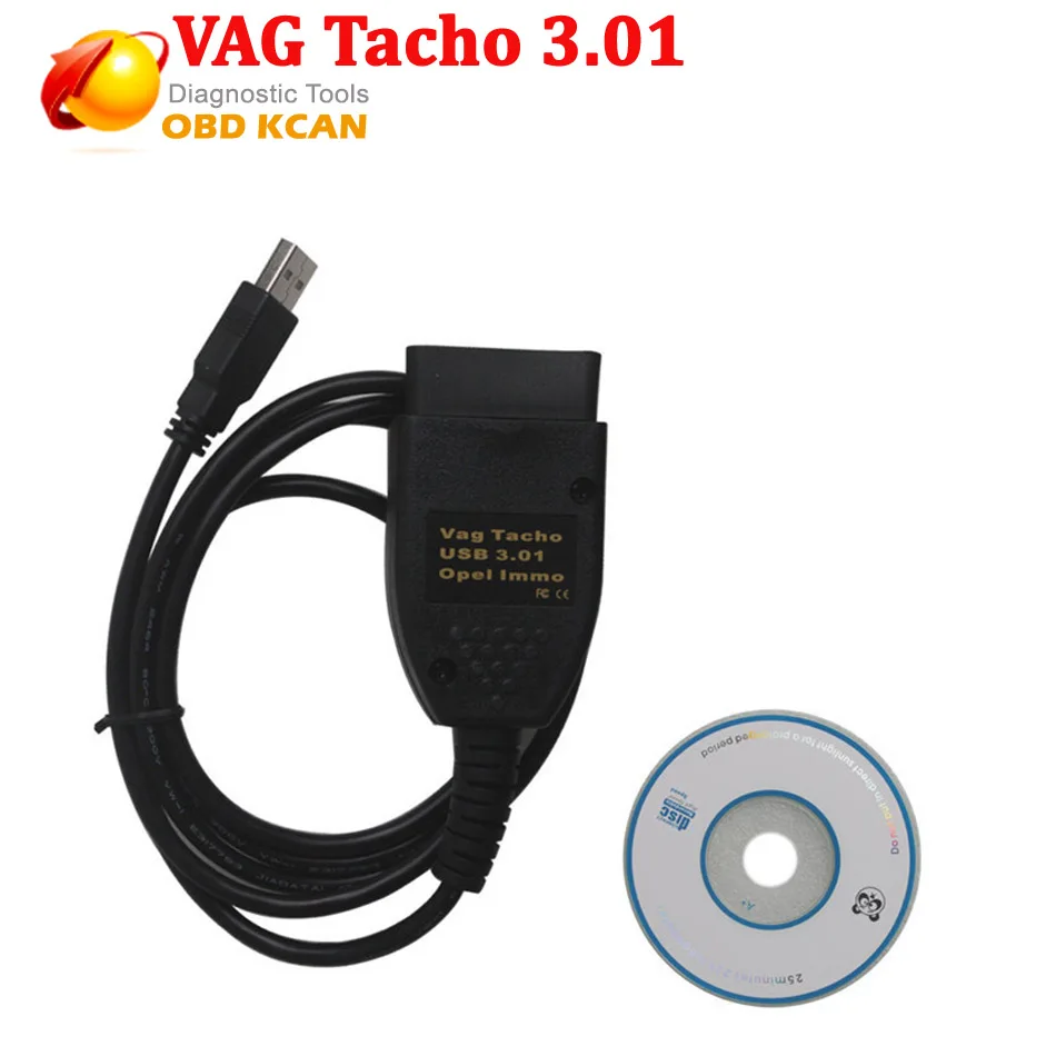 Vag3.01 USB Vag Tacho 3,01+ для O pel подушка безопасности IMMO VAG OBD2 диагностический инструмент EEPROM IMMO PIN коррекция пробега с бесплатной доставкой