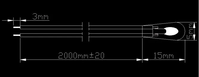 Датчик температуры L = 2000 мм NTC 20 шт./лот 5K +-1% 3470 бесплатная доставка | Электронные