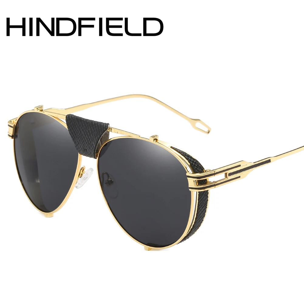 Hindfield солнцезащитные очки из искусственной кожи мужские брендовые дизайнерские