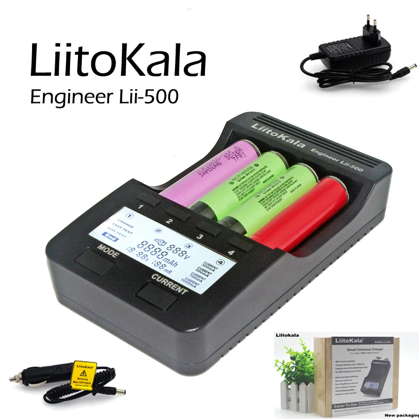 Многофункциональное зарядное устройство с ЖК-дисплеем для 3 7 в 18650 26650