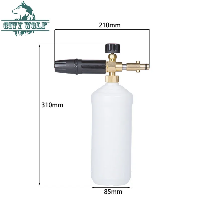 

City Wolf car washer foam cannon snow foam lance soap bottle adaptor for Nilfisk STIHLE Elitech high pressure washers