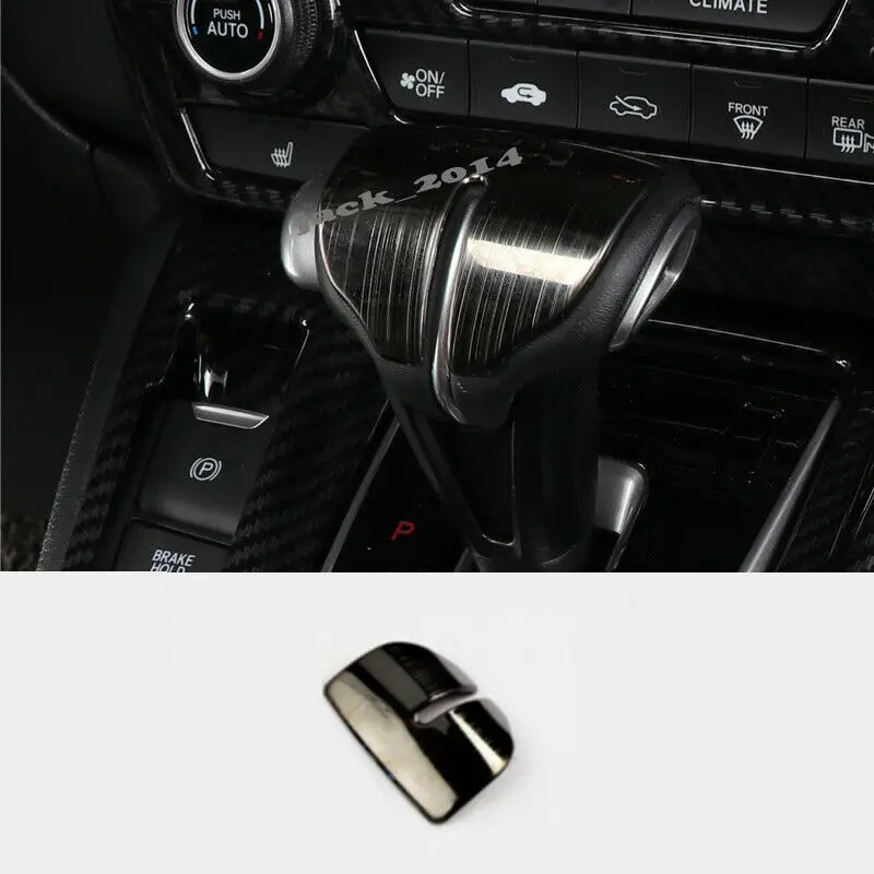 

For Honda CRV CR-V 2017 2018 2019 Black titanium Gear Shift Stick Knob Cover Trim