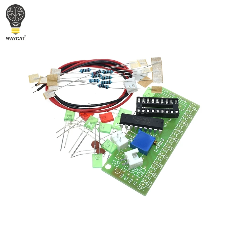 LM3915 DC 9 V-12 V 10 светодиодный звук аудио анализатор спектра комплект индикатор уровня DIY Electoronics пайки практика набор для лабораторий