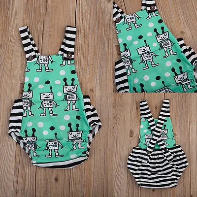 2017 комбинезон для младенцев мальчиков девочек без рукавов с милым рисунком