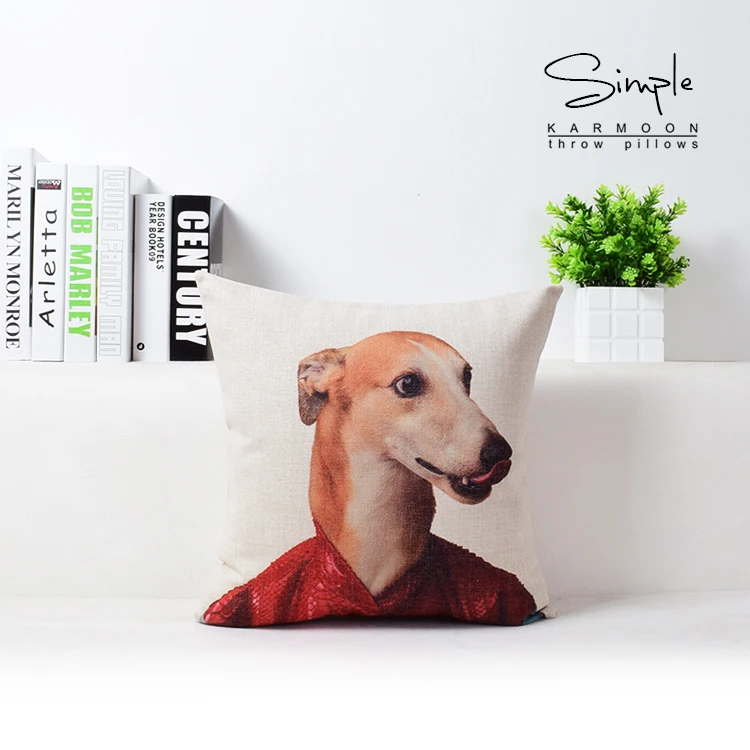 Хот-дог терьер подушка крышка стола льняные собаки очки Подушка Чехол модное